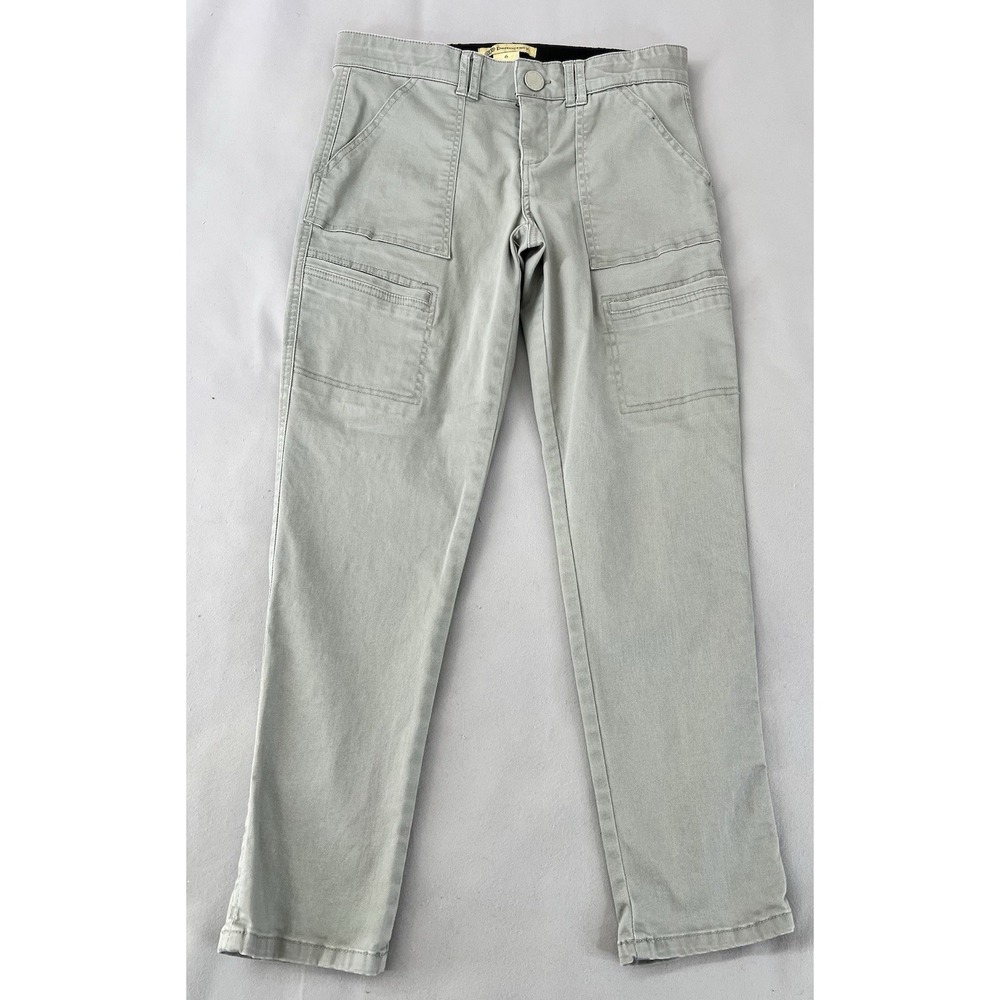 Democracy Jeans Womens 6 Green Skinny Ankle Cargo Ab Technology‎ Stretch Denim